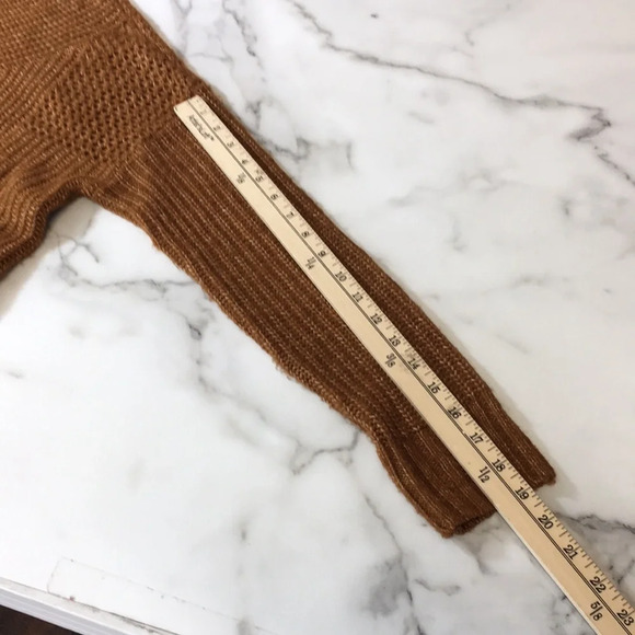 Maurices Caramel Brown Knit Mock Neck‎ Sweater Womens XS Cotton Acrylic Pullover - Picture 10 of 10